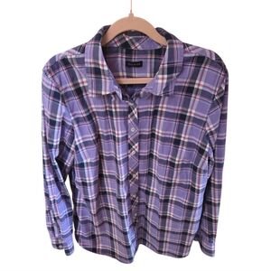 Talbots Purple Plaid Shirt